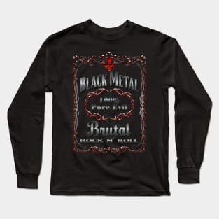 BLACK METAL WHISKEY LABEL Long Sleeve T-Shirt